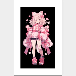 Anime Cat Girl Posters and Art